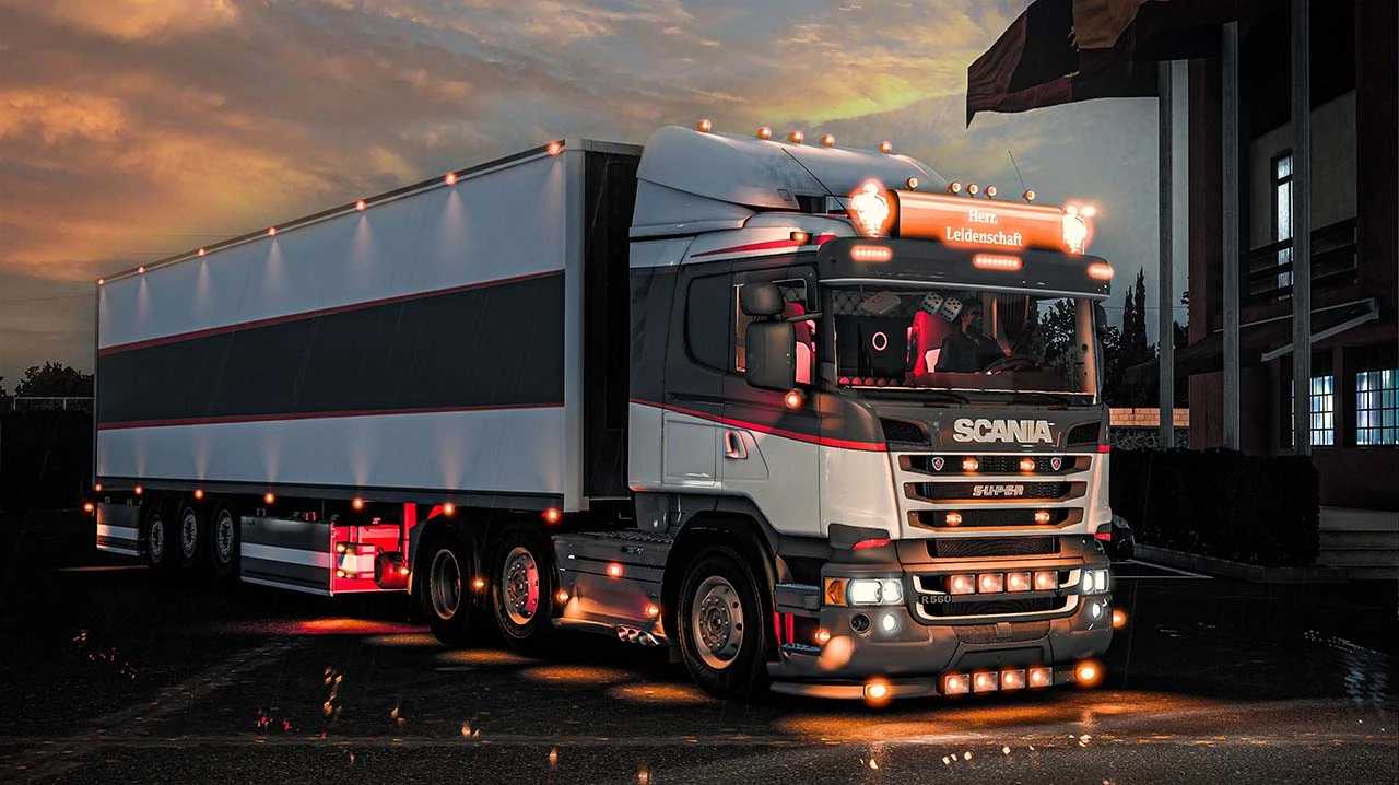 Scania R560 + Trailer v1.55 – Ultra-Detailed Truck & Trailer Mod (4K, Multi-Lighting & More)